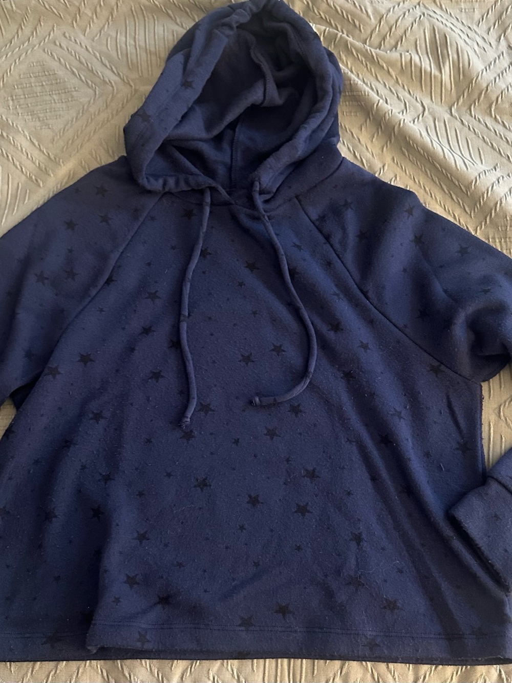 Vivian and Olivia Women’s Navy Star-Print Hoodie